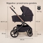 Carucior cu landou pliabil Como Adamex Satin 4in1 cu Cybex Cloud G3 Plus isofix