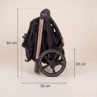 Carucior cu landou pliabil Como Adamex Satin 4in1 cu Cybex Cloud G3 Plus isofix