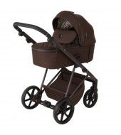 Carucior 3 in 1 Delta Natura Collection Adamex Coffee cu scoica testata ADAC