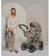 Carucior 3 in 1 Delta Natura Collection Adamex Cappucino cu scoica testata ADAC