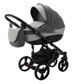 Carucior 3 in 1 ENCORE 2 Adamex Grey Jeans AZ2 cu scoica testata ADAC