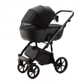 Carucior copii 3 in 1 Nola Adamex Black PS1 cu Cybex Cloud G Plus i-size recline testata ADAC