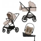 Carucior Copii Adamex Nova Beige 4in1 cu scoica Cybex Cloud G plus ADAC si isofix