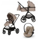 Carucior Copii Adamex Nova Cappucino 3in1 cu scoica Cybex Cloud G plus ADAC