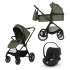 Carucior Copii Adamex Nova Green 3in1 cu scoica Cybex Cloud G plus ADAC
