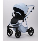 Carucior 3 in 1 Quantum Adamex Natura Baby Blue cu scoica testata ADAC