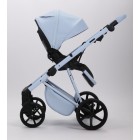 Carucior 3 in 1 Quantum Adamex Natura Baby Blue cu scoica testata ADAC