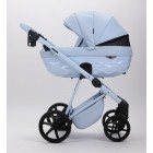 Carucior 3 in 1 Quantum Adamex Natura Baby Blue cu scoica testata ADAC