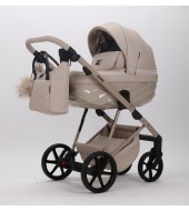 Carucior 3 in 1 Quantum Adamex Natura Beige cu scoica testata ADAC