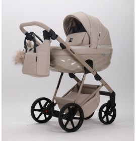 Carucior 3 in 1 Quantum Adamex Natura Beige cu scoica testata ADAC