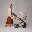 Carucior 3 in 1 Quantum Adamex Deluxe Beige Star 155 cu scoica testata ADAC