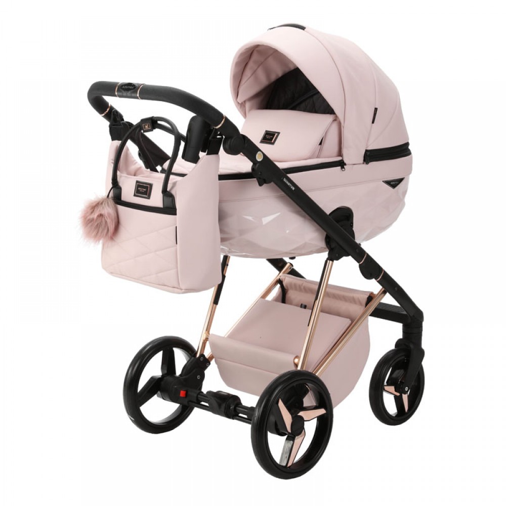 Carucior 3 in 1 Quantum Adamex Deluxe Rose Star 134 cu scoica testata ADAC