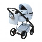 Carucior 3 in 1 Quantum Adamex Deluxe Baby Blue Star 135 cu scoica testata ADAC