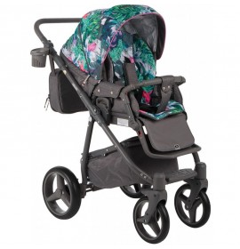 Carucior copii 3 in 1 Reggio Adamex Jungle Pink Parrots Y131