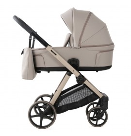 Carucior copii Sigma Natura Cappucino Adamex 3 in 1 cu scoica testata ADAC