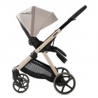 Carucior copii Sigma Natura Cappucino Adamex 3 in 1 cu scoica testata ADAC