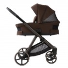 Carucior copii Sigma Natura Coffee Adamex 3 in 1 cu scoica testata ADAC