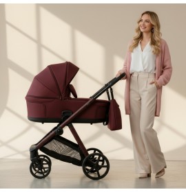 Carucior copii Sigma Natura Ruby Adamex 3 in 1 cu scoica testata ADAC