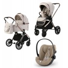 Spark Adamex Champagne-Vanilla 3in1 cu scoica Cybex Cloud G plus ADAC