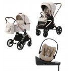 Spark Adamex Champagne-Vanilla 4in1 cu scoica Cybex Cloud G plus ADAC si isofix