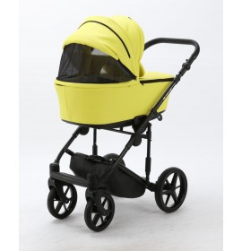 Carucior copii 3 in 1 Zico Adamex Deluxe Yellow Leather SA22