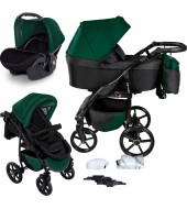 Carucior copii 3 in 1 Boston Bottle Green cu scoica Cosmo Avionaut testata ADAC