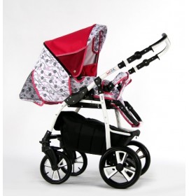 Carucior copii 3 in 1 Eco Pink Flowers