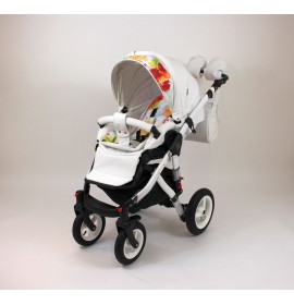 Carucior copii 3 in 1 Lolibebe LOVE White Magnolia