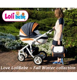 Carucior copii 3 in 1 Lolibebe LOVE Fall Winter Bluemarin