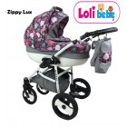 Carucior 3 in 1 Zippy Lux Baby Seka Pink Flowers
