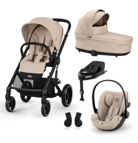 Cybex Balios S Lux 2025 Almond Beige 4in1 cu Cloud G3 Comfort recline si baza isofix rotativa