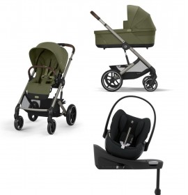 Noul Cybex Balios S Lux 2025 Moss Green sistem 4 in 1 cu Cybex Cloud G Plus i-size recline testata ADAC si baza isofix rotativa