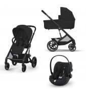 Noul Cybex Balios S Lux 2025 Moon Black sistem 3 in 1 cu Cybex Cloud G Plus i-size recline ADAC