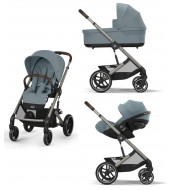 Noul Cybex Balios S Lux 2025 Stormy Blue sistem 3 in 1 cu Cybex Cloud G Plus i-size recline testata ADAC