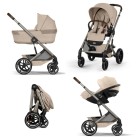 Cybex Balios S Lux 2026 Almond Beige landou pliabil 3in1 cu Cloud G3 Plus
