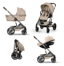 Cybex Balios S Lux 2026 Almond Beige landou pliabil 3in1 cu Cloud G3 Plus