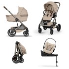 Cybex Balios S Lux 2026 Almond Beige landou pliabil 4in1 cu Cloud G3 Plus si isofix