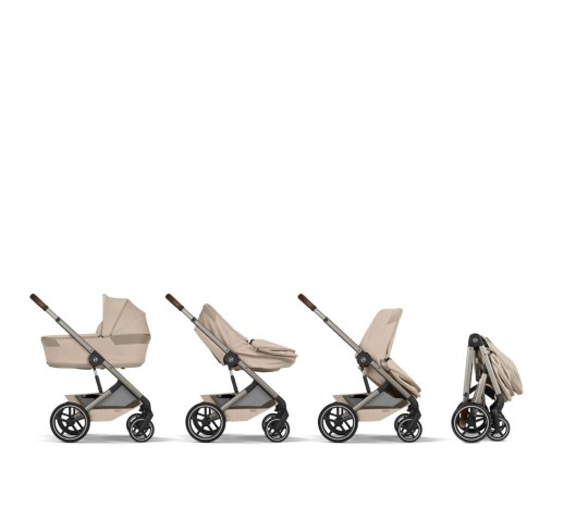 Cybex Balios S Lux 2026 Almond Beige landou pliabil 4in1 cu Cloud G3 Plus si isofix