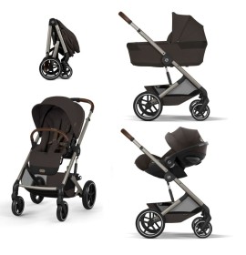Cybex Balios S Lux 2026 Chocolate Brown landou pliabil 3in1 cu Cloud G3 Plus