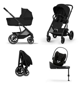 Cybex Balios S Lux 2026 Moon Black landou pliabil 4in1 cu Cloud G3 Plus si isofix