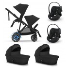 Cybex E-Gazelle S electric Moon Black 3in1 cu landouri si scoici Cloud G plus ADAC