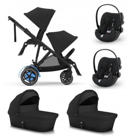Cybex E-Gazelle S electric Moon Black 3in1 cu landouri si scoici Cloud G plus ADAC