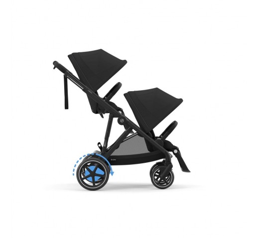Noul Cybex E-Gazelle S electric Almond Beige 3 in 1 Gemeni cu landouri si scoici Cloud G plus