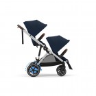 Noul Cybex E-Gazelle S electric Almond Beige 3 in 1 Gemeni cu landouri si scoici Cloud G plus