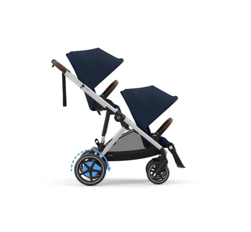 Noul Cybex E-Gazelle S electric Almond Beige 3 in 1 Gemeni cu landouri si scoici Cloud G plus