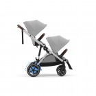 Noul Cybex E-Gazelle S electric Almond Beige 3 in 1 Gemeni cu landouri si scoici Cloud G plus