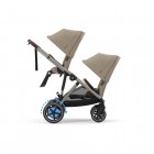 Noul Cybex E-Gazelle S electric Almond Beige 3 in 1 Gemeni cu landouri si scoici Cloud G plus