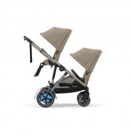 Noul Cybex E-Gazelle S electric Almond Beige 2 in 1 Gemeni cu scoici Cloud G plus