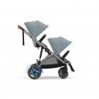 Noul Cybex E-Gazelle S electric Almond Beige 3 in 1 Gemeni cu landouri si scoici Cloud G plus