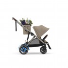 Noul Cybex E-Gazelle S electric Almond Beige 3 in 1 Gemeni cu landouri si scoici Cloud G plus